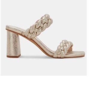 🌼 Dolce Vita Sparkly Gold Braided Sandals with heel